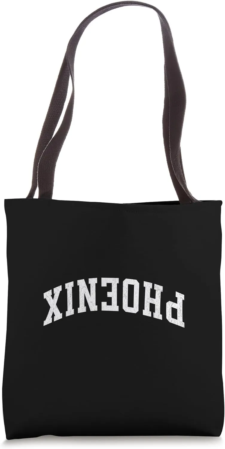 Upside Down City Name Phoenix Tote Bag