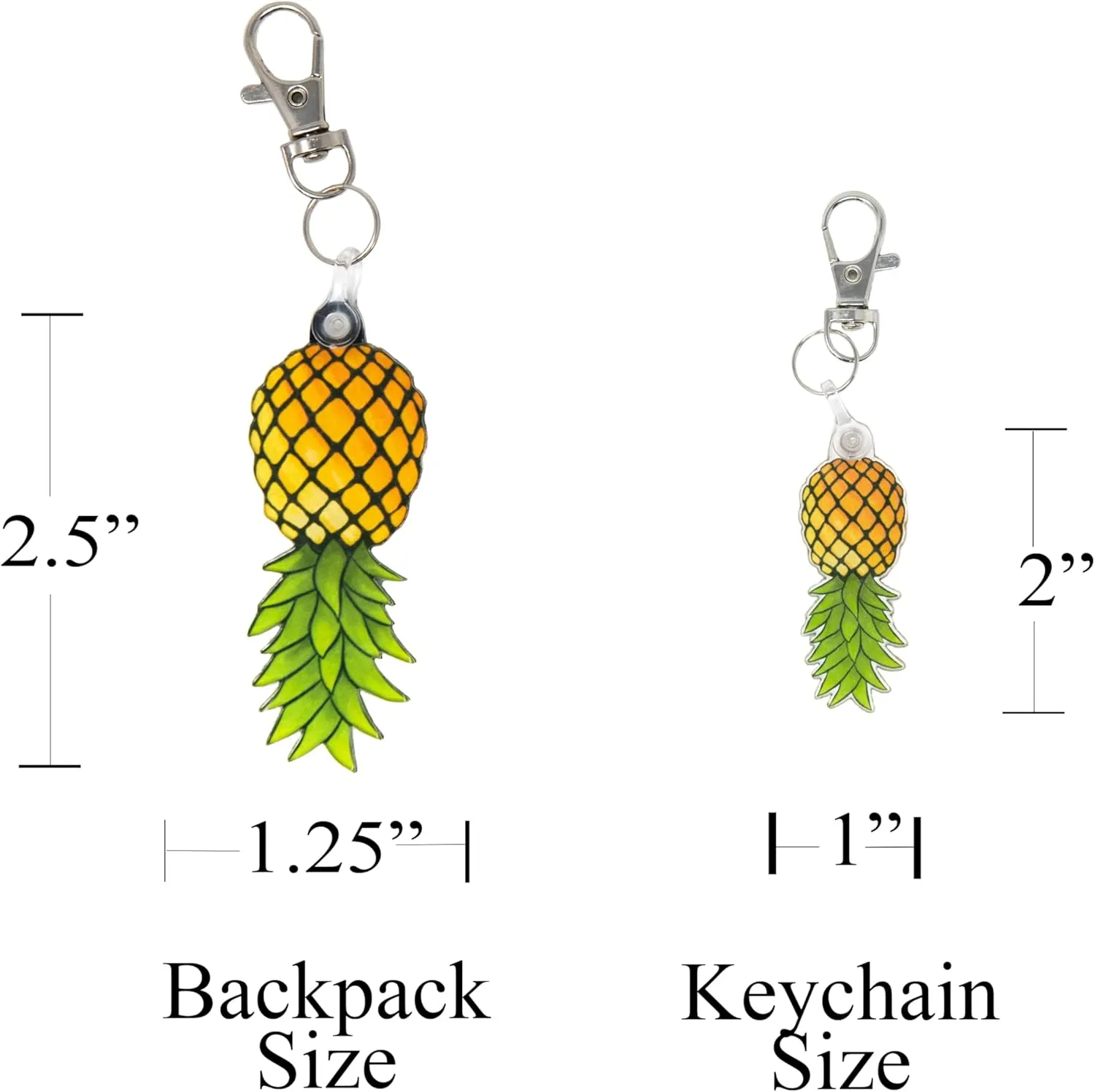 Upside Down Pineapple Keychain Gift Charm Accessories for Purse Handbag Backpack Decor