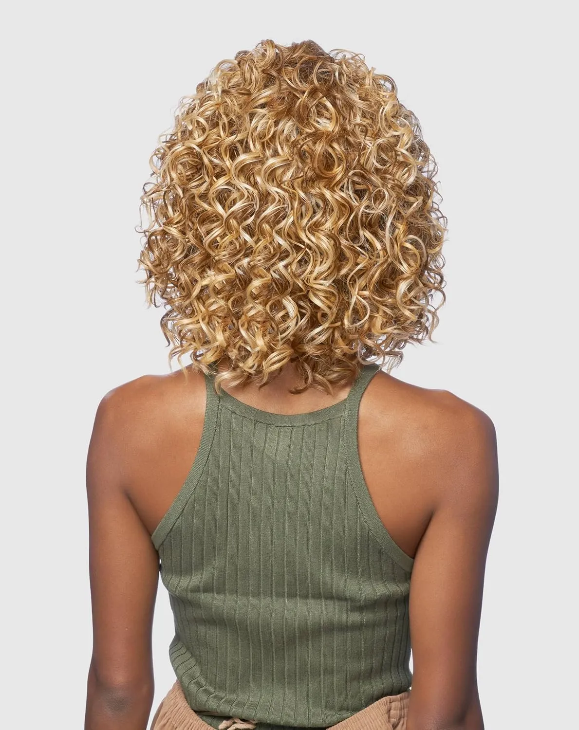 Vanessa Mist Fashion Medium Length Curly Hair Style HD Lace Synthetic Wigs - MIST KERA (SP430)