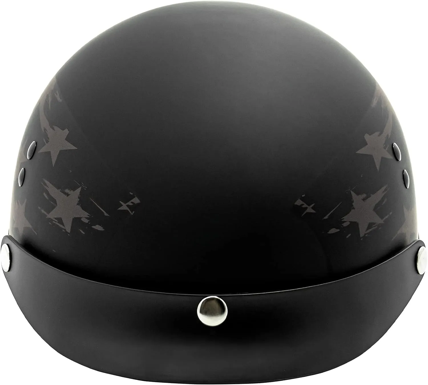 VCAN Cruiser Half Face Motorcycle Helmet with Drop-Down Sun Visor, Removable Peak and Quick Release Buckle