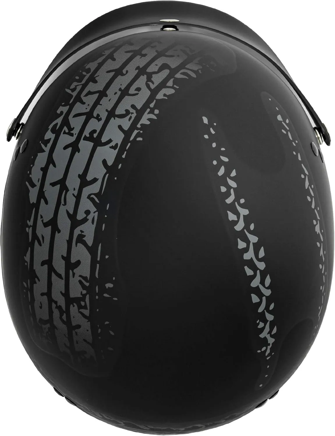 VCAN Cruiser Half Face Motorcycle Helmet with Drop-Down Sun Visor, Removable Peak and Quick Release Buckle