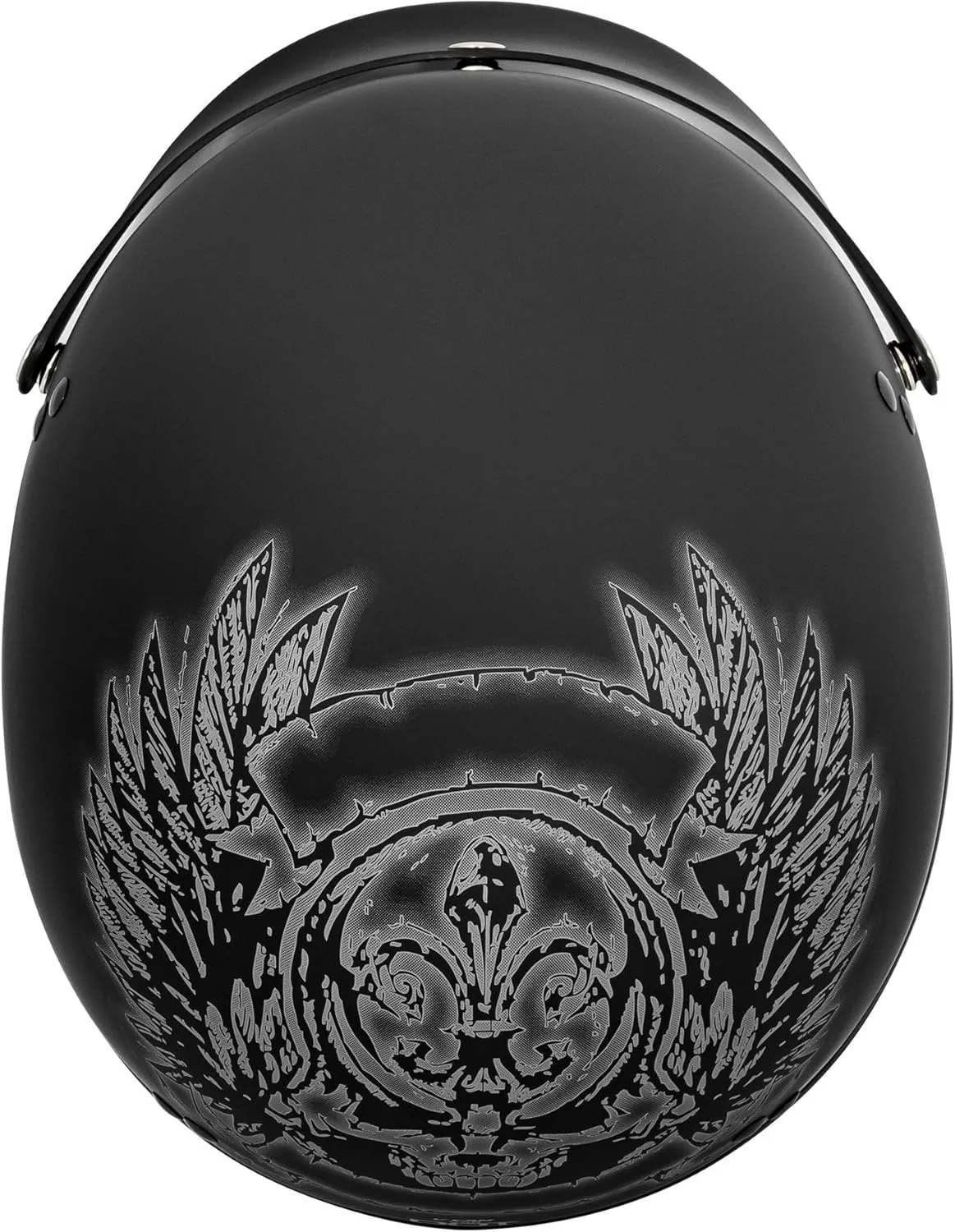 VCAN Cruiser Half Face Motorcycle Helmet with Drop-Down Sun Visor, Removable Peak and Quick Release Buckle