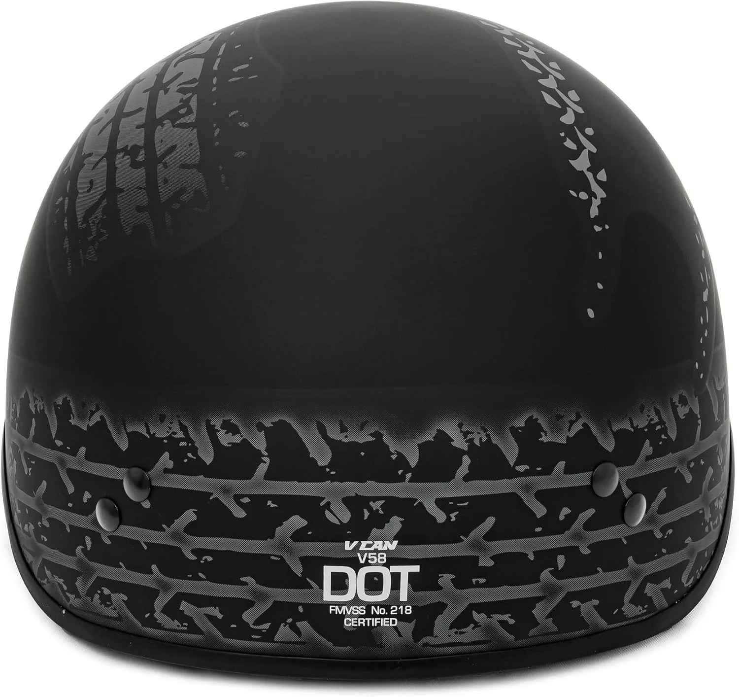 VCAN Cruiser Half Face Motorcycle Helmet with Drop-Down Sun Visor, Removable Peak and Quick Release Buckle