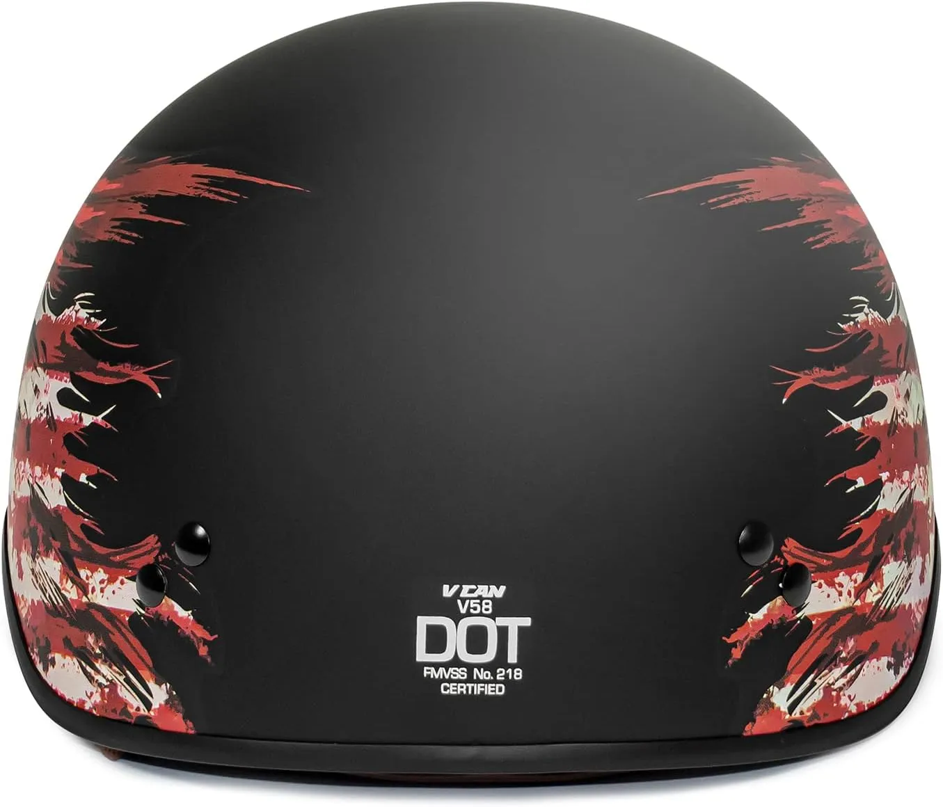VCAN Cruiser Half Face Motorcycle Helmet with Drop-Down Sun Visor, Removable Peak and Quick Release Buckle