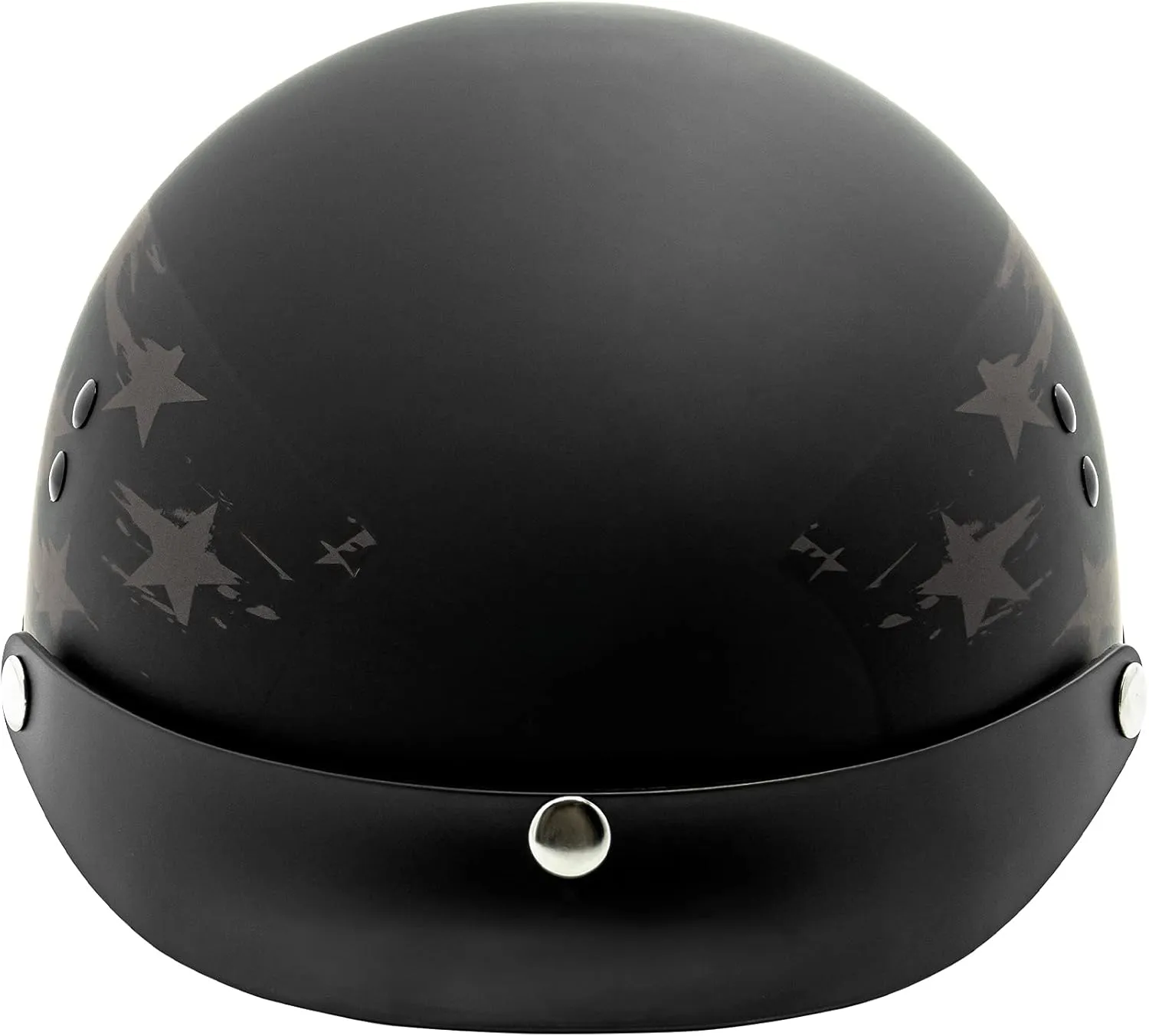 VCAN Cruiser Half Face Motorcycle Helmet with Drop-Down Sun Visor, Removable Peak and Quick Release Buckle