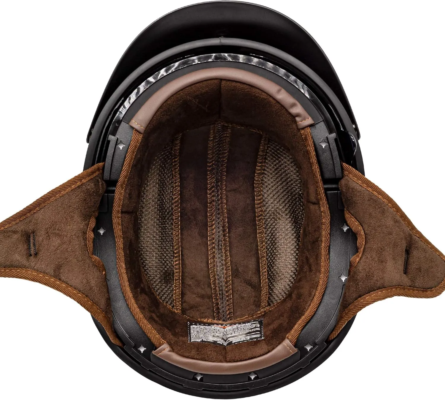 VCAN Cruiser Half Face Motorcycle Helmet with Drop-Down Sun Visor, Removable Peak and Quick Release Buckle