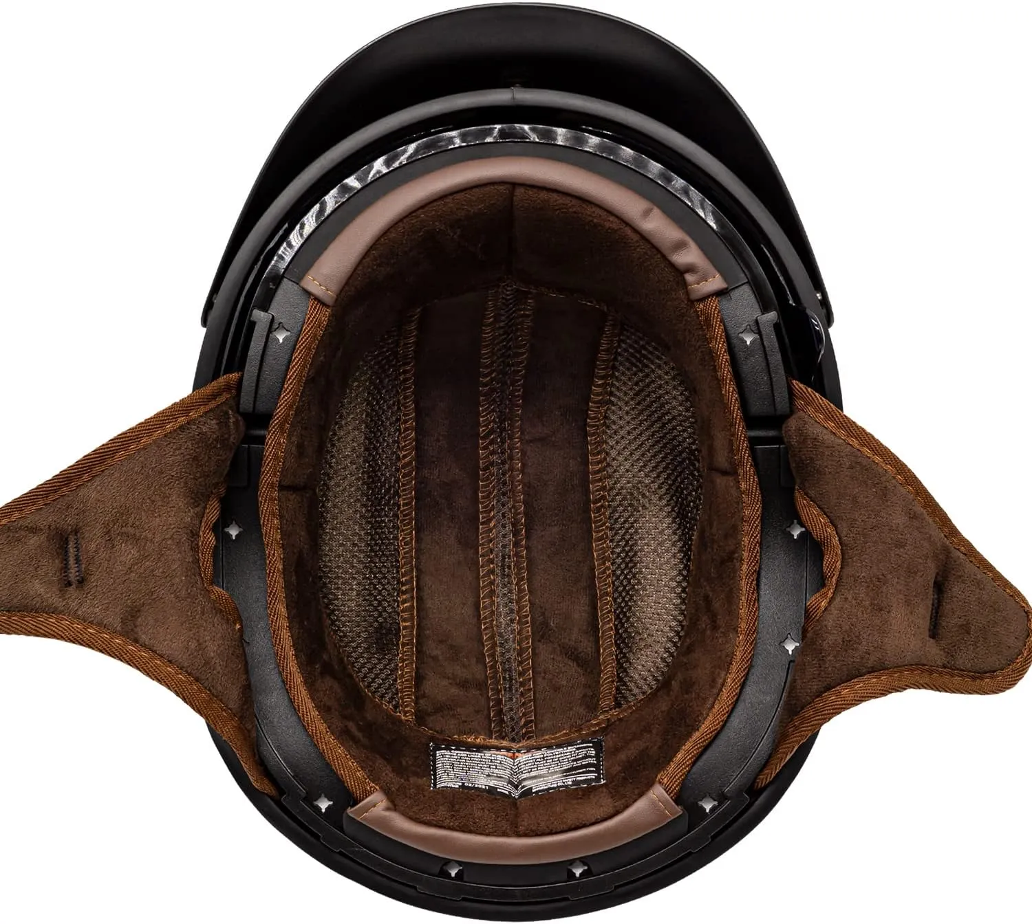 VCAN Cruiser Half Face Motorcycle Helmet with Drop-Down Sun Visor, Removable Peak and Quick Release Buckle