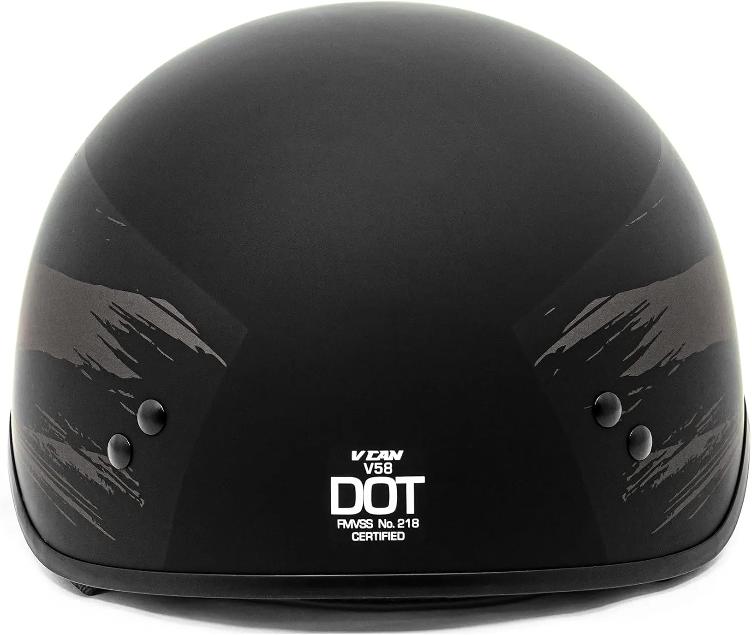 VCAN Cruiser Half Face Motorcycle Helmet with Drop-Down Sun Visor, Removable Peak and Quick Release Buckle