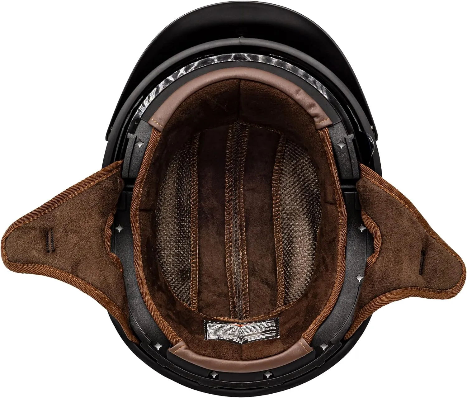 VCAN Cruiser Half Face Motorcycle Helmet with Drop-Down Sun Visor, Removable Peak and Quick Release Buckle