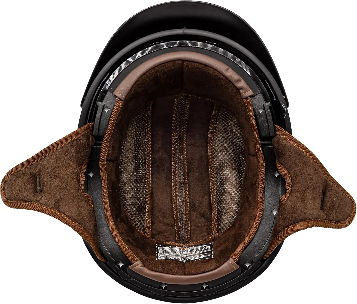 VCAN Cruiser Half Face Motorcycle Helmet with Drop-Down Sun Visor, Removable Peak and Quick Release Buckle