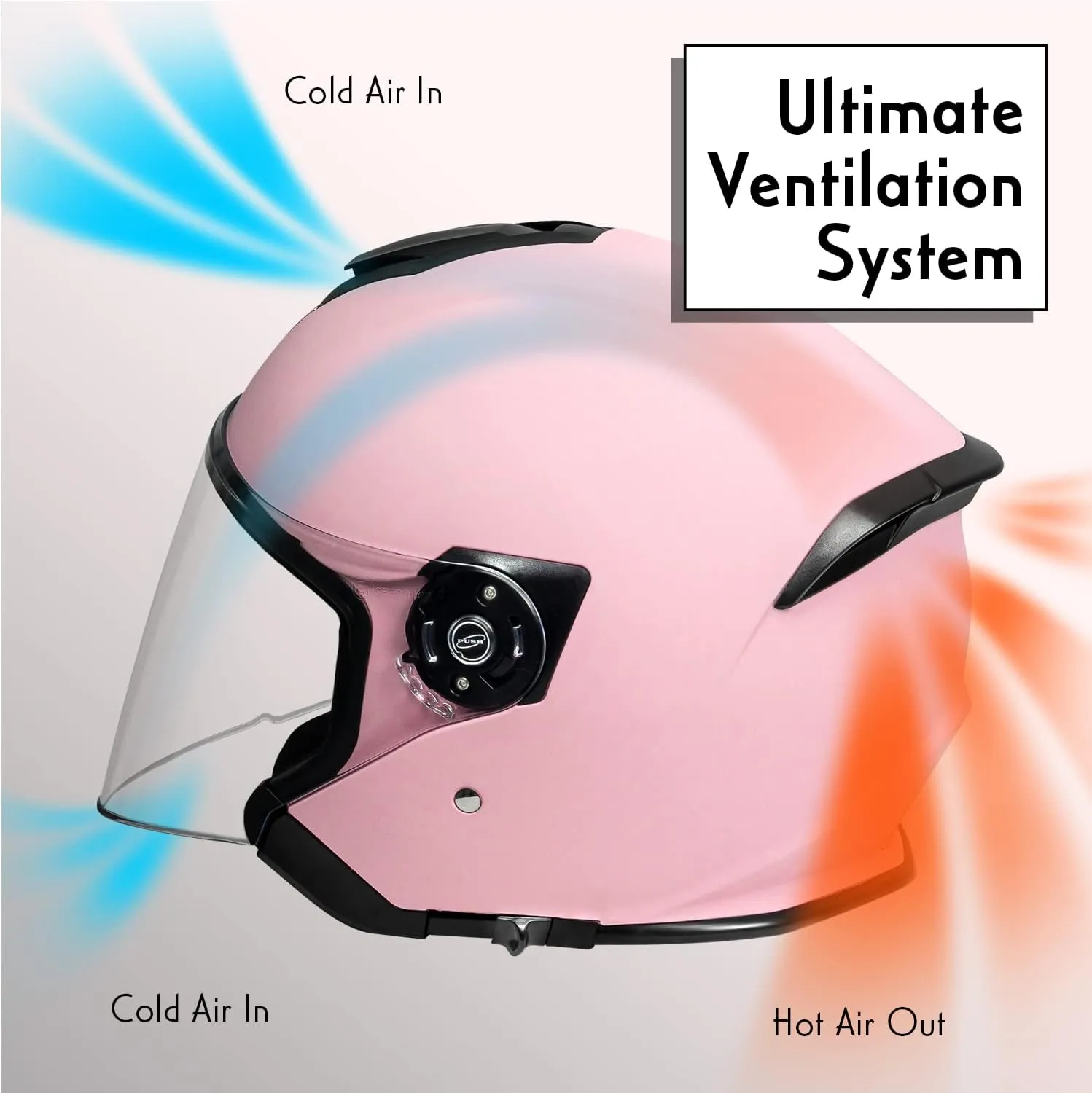 VCAN V88 3/4 Open Face Motorcycle Scooter Helmet ECE & DOT Approved