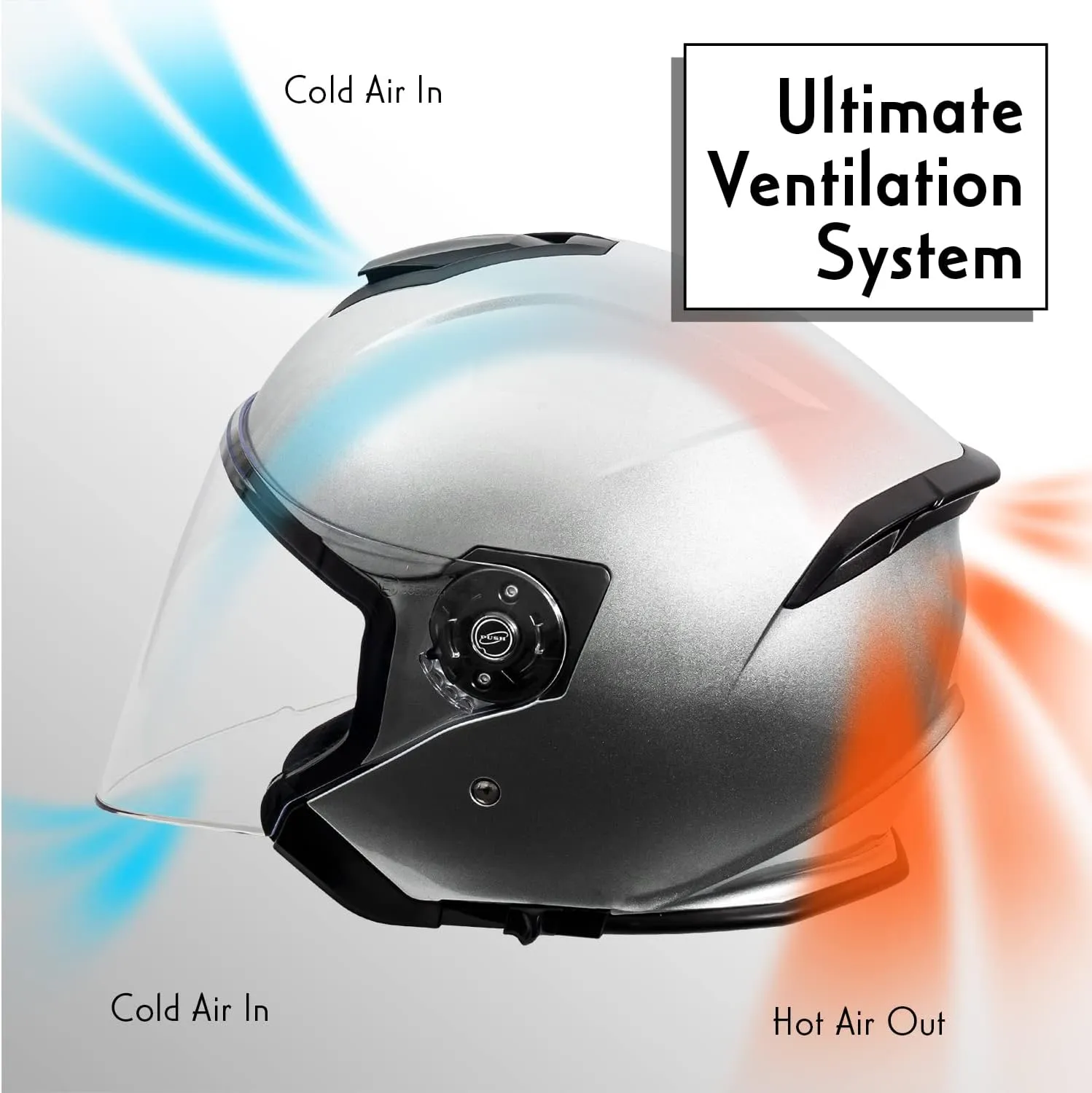 VCAN V88 3/4 Open Face Motorcycle Scooter Helmet ECE & DOT Approved