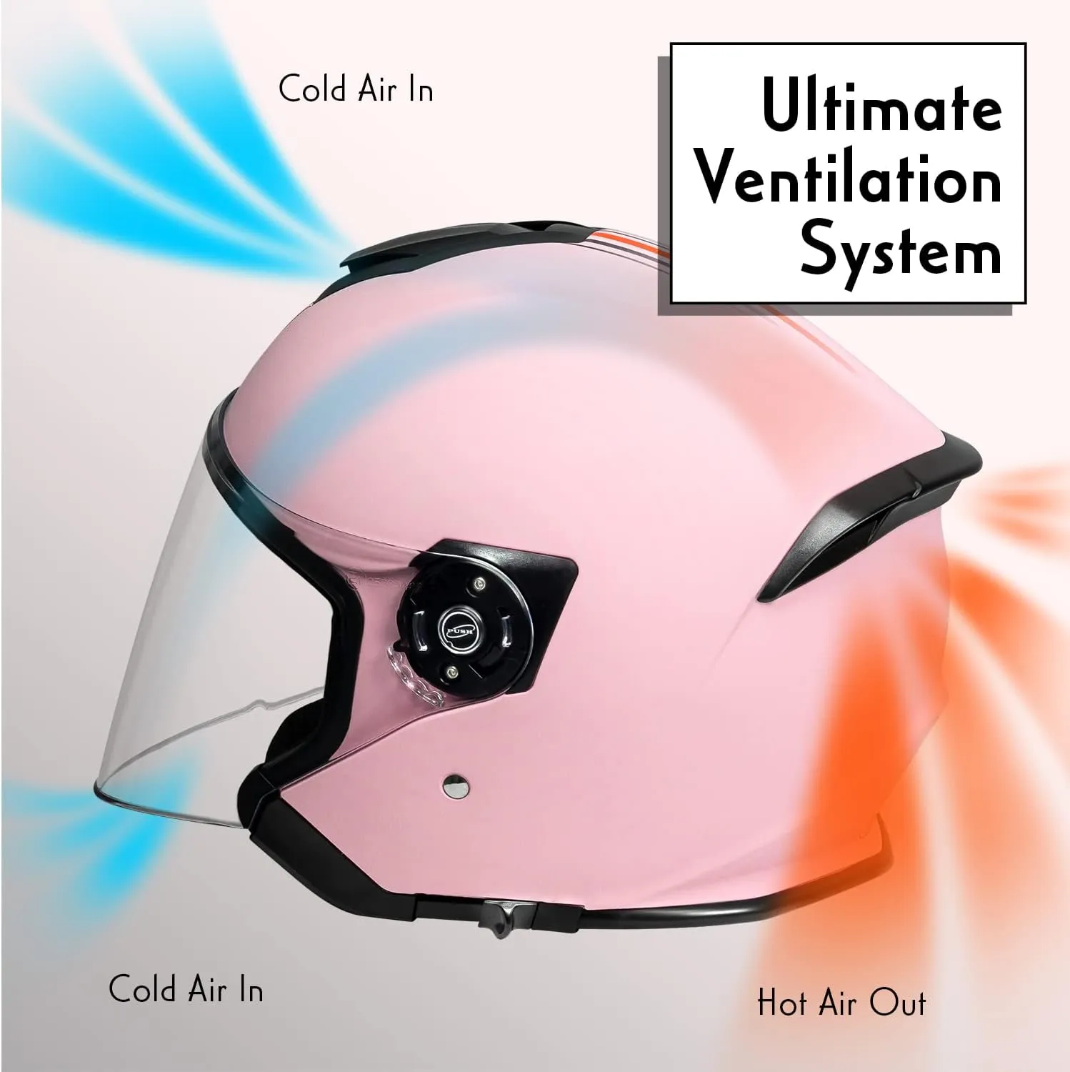 VCAN V88 3/4 Open Face Motorcycle Scooter Helmet ECE & DOT Approved