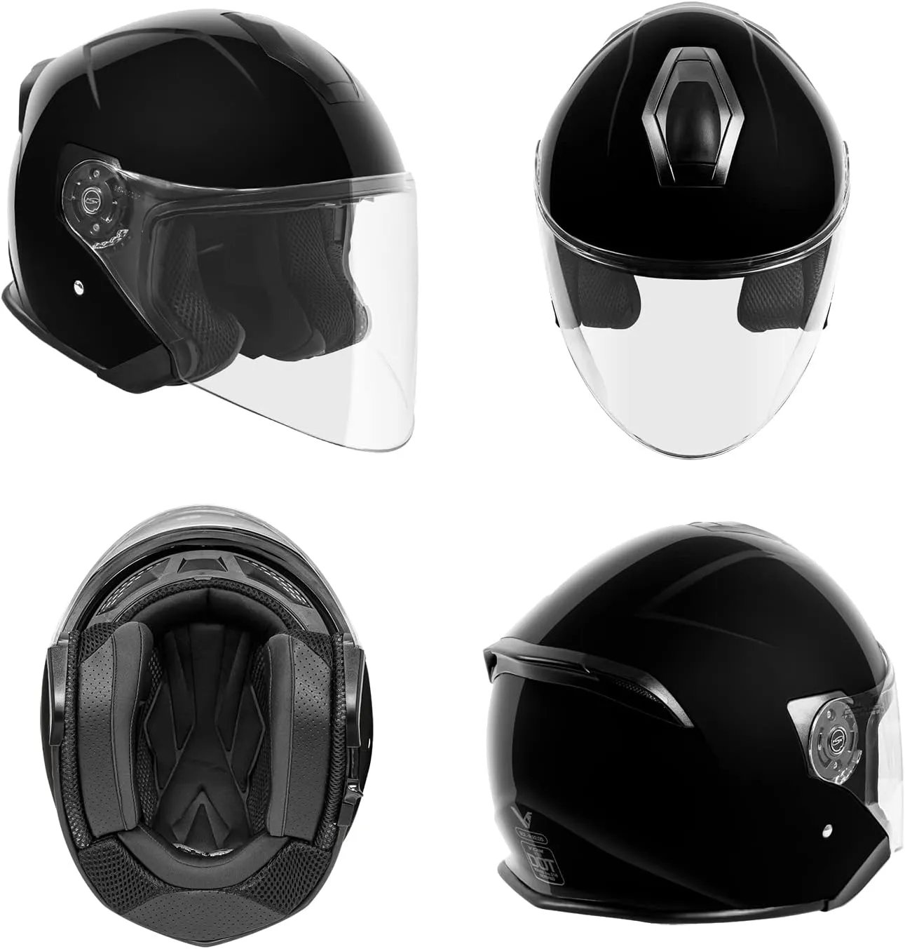 VCAN V88 3/4 Open Face Motorcycle Scooter Helmet ECE & DOT Approved