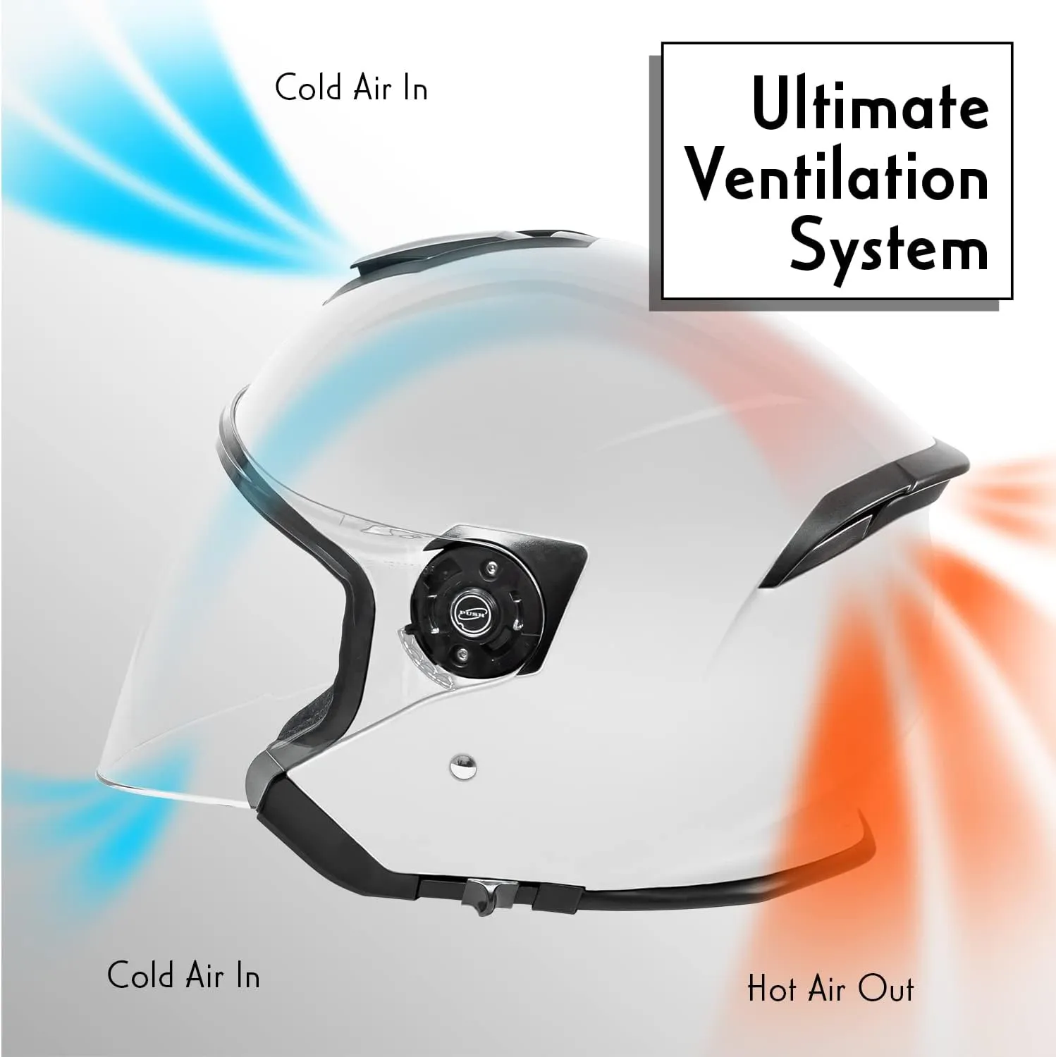 VCAN V88 3/4 Open Face Motorcycle Scooter Helmet ECE & DOT Approved