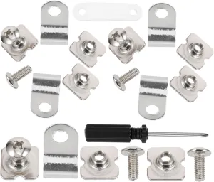 VICASKY 1 Set Helmet Visor Fasteners Hockey Helmet Replacement Chin Strap Repair Parts Helmet Accessories Helmet Cover Chinstrap Helmet Chin Mount Rubber Gasket Screw Nuts R-clamp Plastic