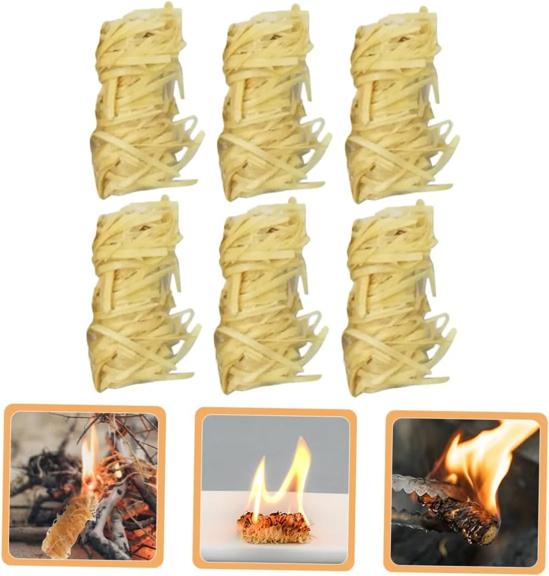 VICASKY 1set Fire Lighters Fire Starters for Camping Grill and Barbecue for Outdoor Cooking and Adventures 50pcs