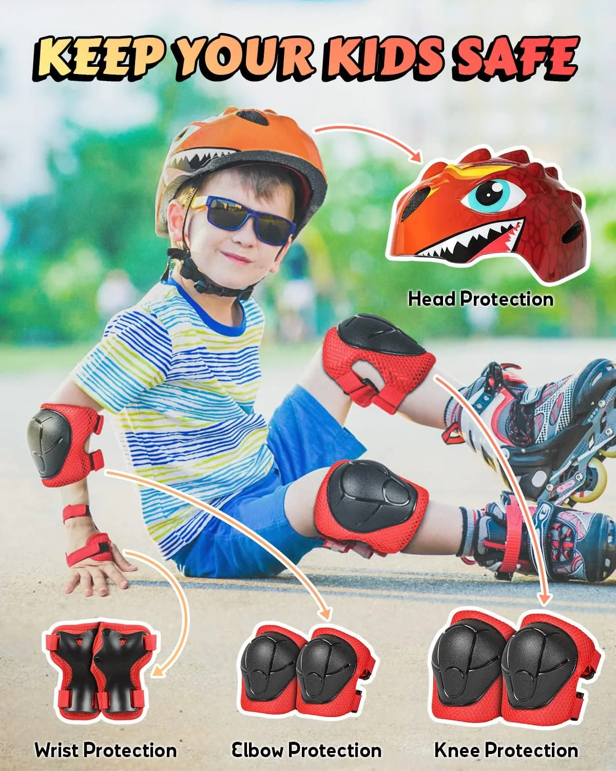 VICTGOAL Toddler Kids Bike Helmet Lightweight 3D Children Bicycle Helmet for Boys and Girls Age 3-8 for Multi-Sport Scooter Cycling Skating