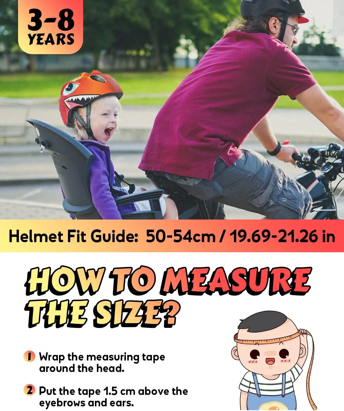 VICTGOAL Toddler Kids Bike Helmet Lightweight 3D Children Bicycle Helmet for Boys and Girls Age 3-8 for Multi-Sport Scooter Cycling Skating