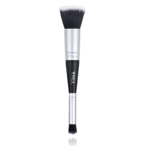 Vima Dual Ended Makeup Brush – 2-in-1 Foundation and Eye Shadow Blending Brush – Soft Synthetic Fibers – Vegan and Cruelty-Free