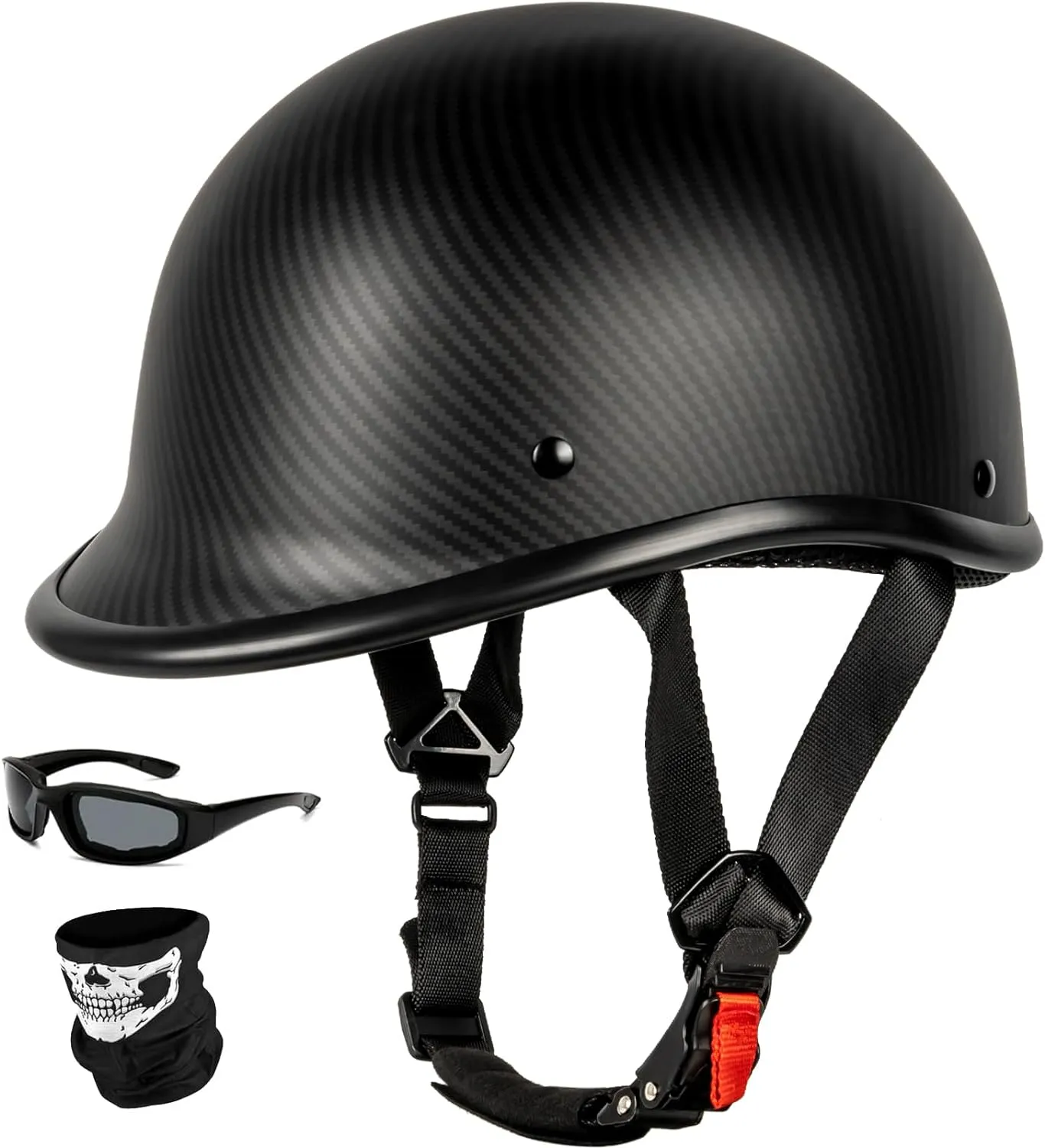 Vintage Motorcycle Half Helmet - Lightweight Low Profile Open-Face Half-Face Helmet – DOT Approved