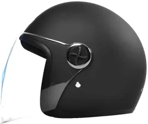 Vintage Retro 3/4 Motorcycle Open Face Helmet Unisex-Adult Scooter Jet Helmet with Visor DOT Certified Youth Half Face Cruiser Scooter Motorbike Helmet for Women Men, for Moped ATV