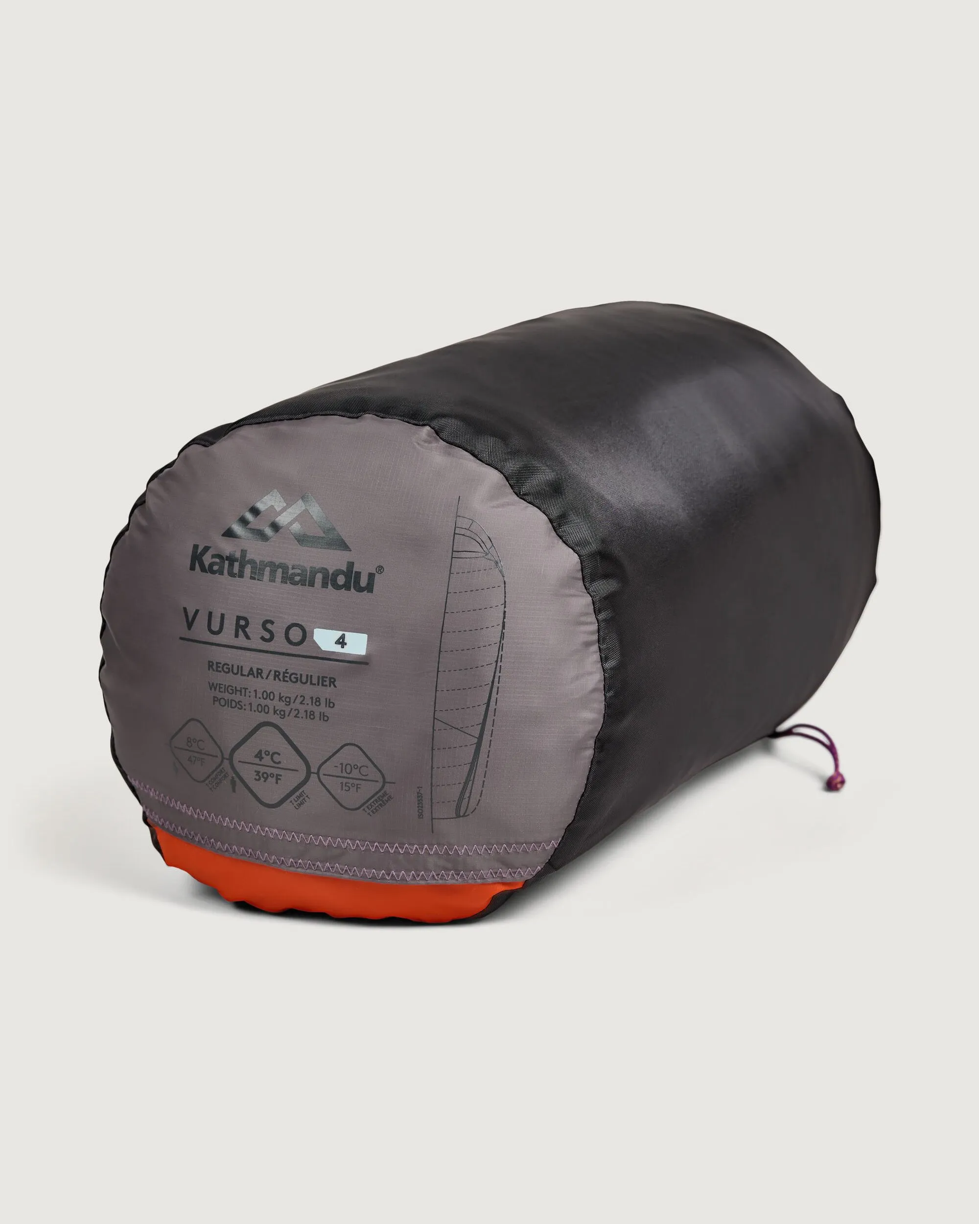 Vurso 4 °C Sleeping Bag - Regular - Light Quartz/Red Earth