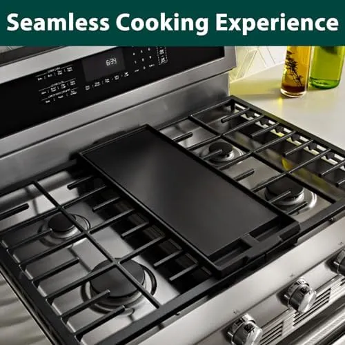 W10432544 Griddle Stove Replacement Parts for Whirlpool Gas Stove Top Griddle Pan Whirlpool Kitchenaid Kenmore Maytag Jenn-Air Range Stove Oven Cast Iron Center Middle Burner Stovetop Plate 1 Pack