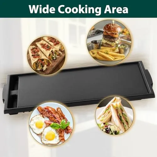 W10432544 Griddle Stove Replacement Parts for Whirlpool Gas Stove Top Griddle Pan Whirlpool Kitchenaid Kenmore Maytag Jenn-Air Range Stove Oven Cast Iron Center Middle Burner Stovetop Plate 1 Pack