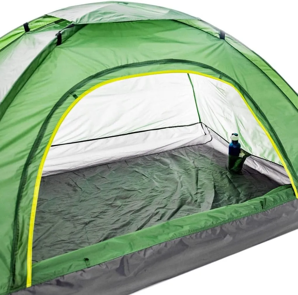Waterproof Camping 2 Person Tent, 78 x 59 x 43 inches, Rain Flap, Repackable Sack