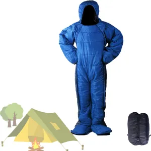 Wearable Sleeping Bag for Adults, Indoor Outdor Lightweight Mummy Sleeping Bag Full Body Wearable Walkable Winter Emergency Heavy Duty Sleeping Bag
