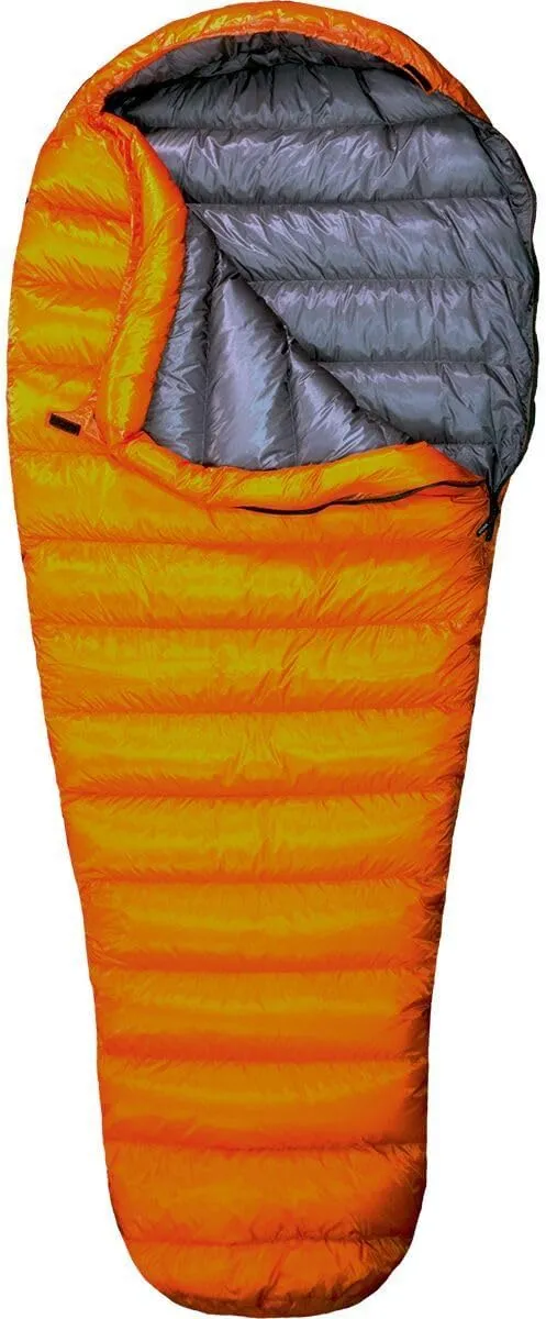 Western Mountaineering Flylite 34F Degree Down Sleeping Bag Orange/Grey Short