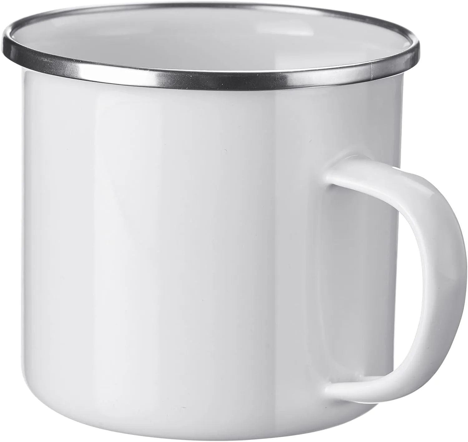 Westmark Enamel Mug - Lightweight Travel Mug Ideal for Camping, Hiking and Picnic, Enamelware for Gas Stove and Electric Stove - Steel, White, 350ml