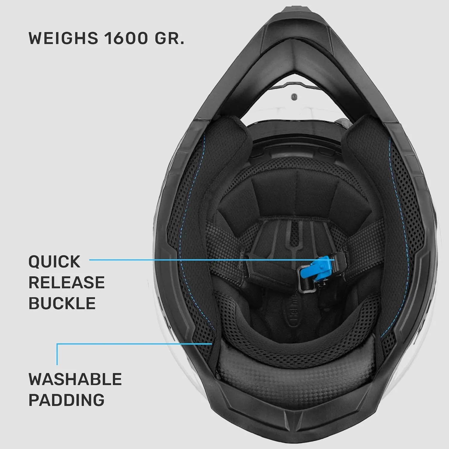 Westt Dual Sport Motorcycle Helmet Off-Road Helmets for Adults, Dual Visor Motorcycle Helmet - Full Face ATV UTV Helmet Dirt Bike Motocross Helmets DOT Approved