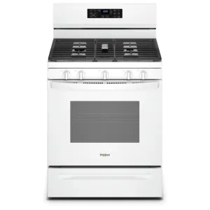 Whirlpool 30" 5.0 Cu. Ft. Self-Clean 5-Burner Freestanding Gas Air Fry Range (WFG550S0LW) - White