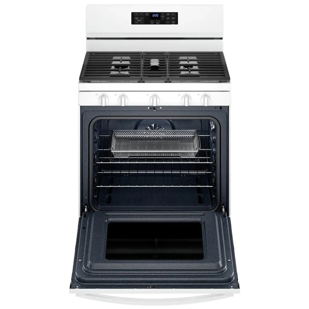 Whirlpool 30" 5.0 Cu. Ft. Self-Clean 5-Burner Freestanding Gas Air Fry Range (WFG550S0LW) - White