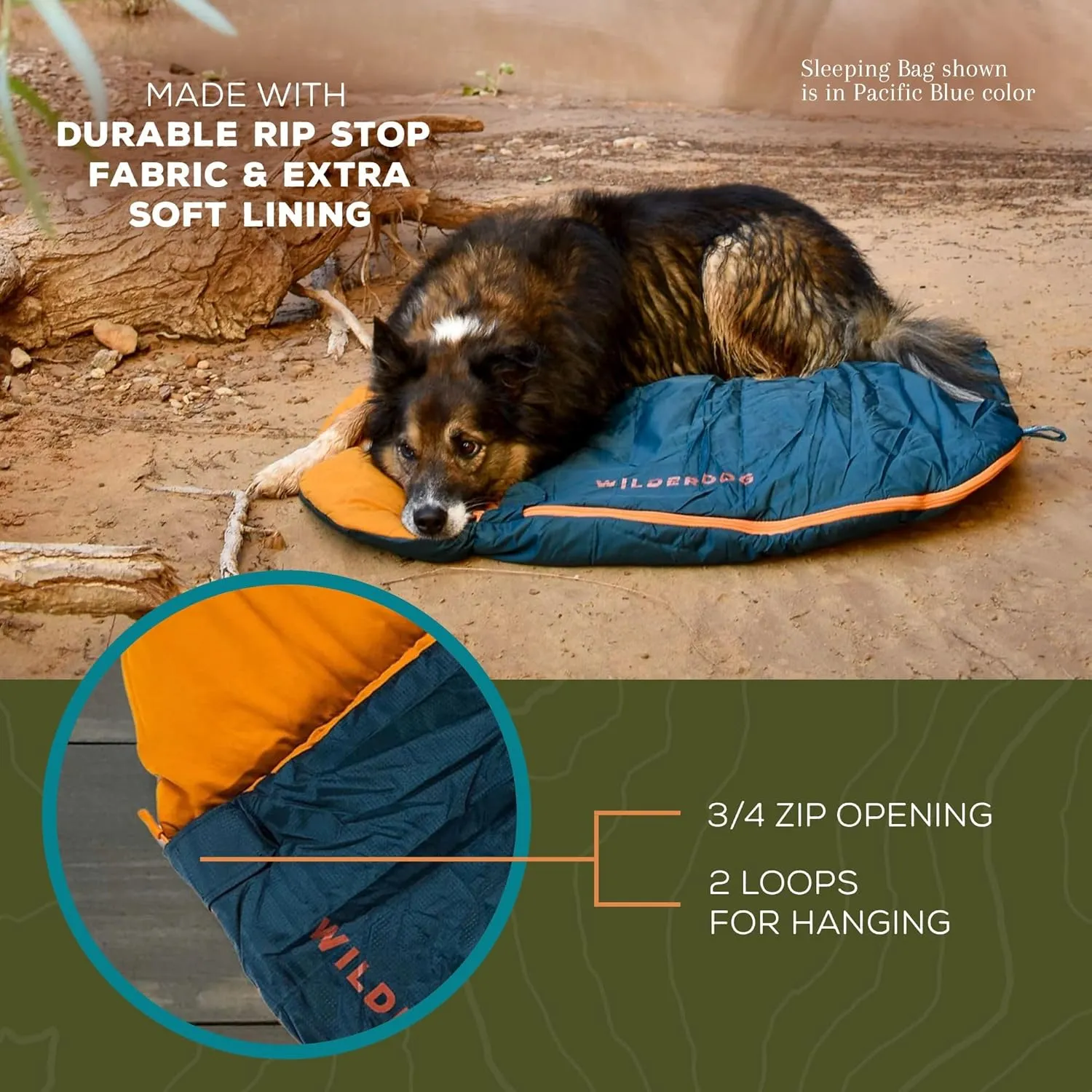 Wilderdog Dog Sleeping Bag - 36in x 28in