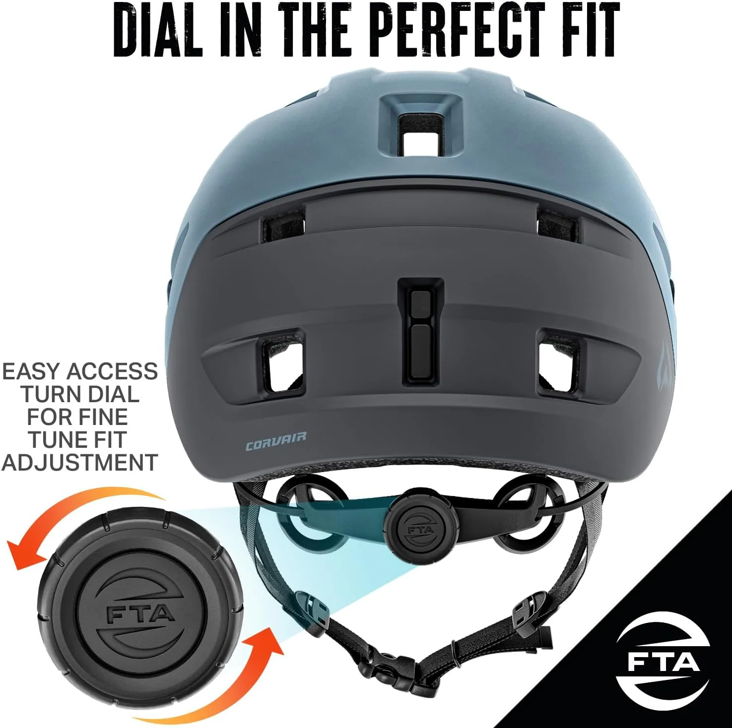 Wildhorn Corvair Mountain Bike Helmet for Men and Women with Maximum Venting, FTA fit System & Adjustable Visor. Adjustable Sizing Adult Bike Helmets for Women and Men. Stylish All Around MTB Helmet