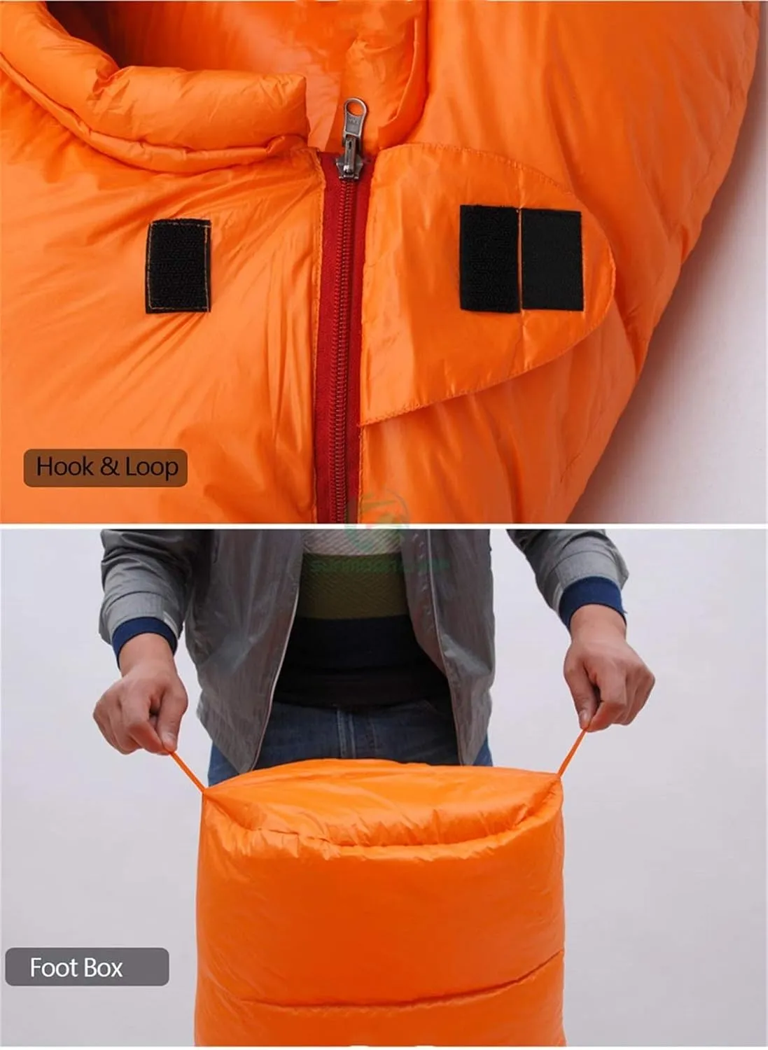 Winter Ultralight Thermal Adult Mummy 95% White Goose Down Sleeping Bag Sack W/Compression Pack for Backpacking Camping Hiking