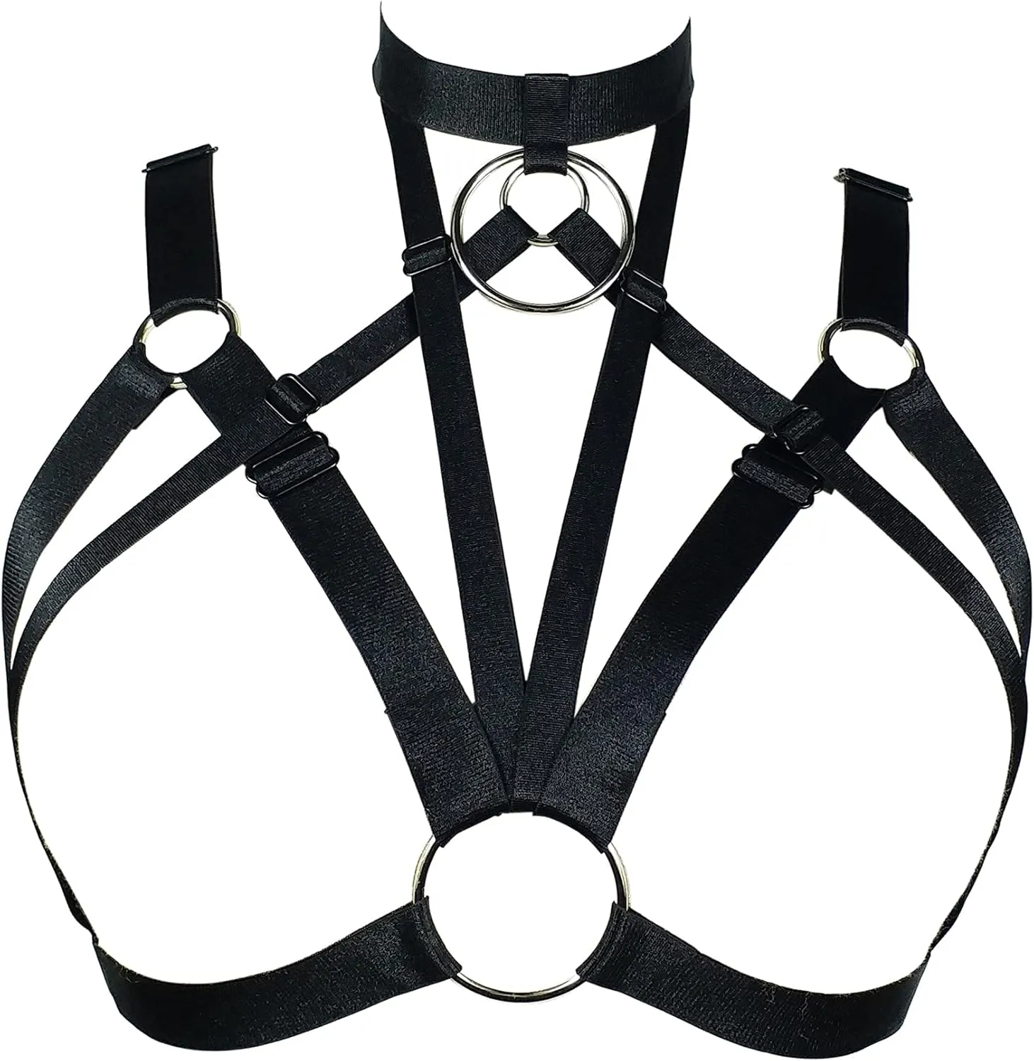 Women Harness Elastic Band Lingerie Cupless Cage Bra Hollow Out Bra