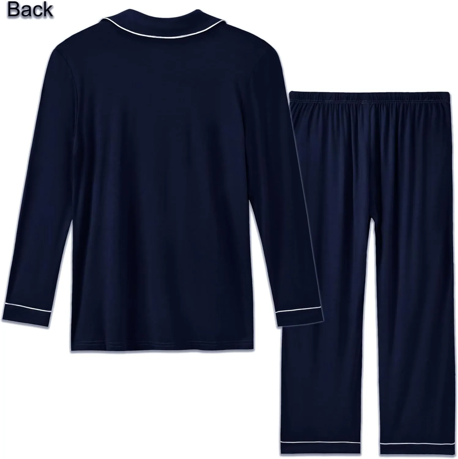 Women Long Sleeve Pajama Set Modal Button Down 2-Piece Pjs Pants Sleepwear Lounge Set