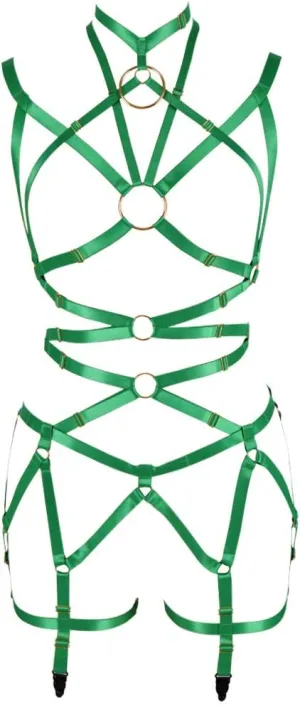 Women's Body Harness Bra Full Elastic Belt Adjustable Elastic Punk Dance Carnival Gothic Suit Clothing Accessories