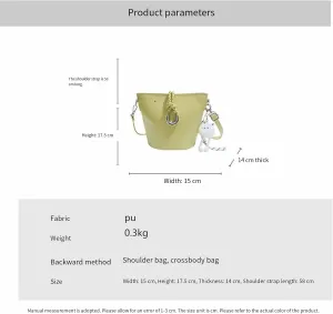 Women's Commuter Handbags Bucket Shoulder Bags Adjustable Crossbody Bag Synthetic Leather Purses