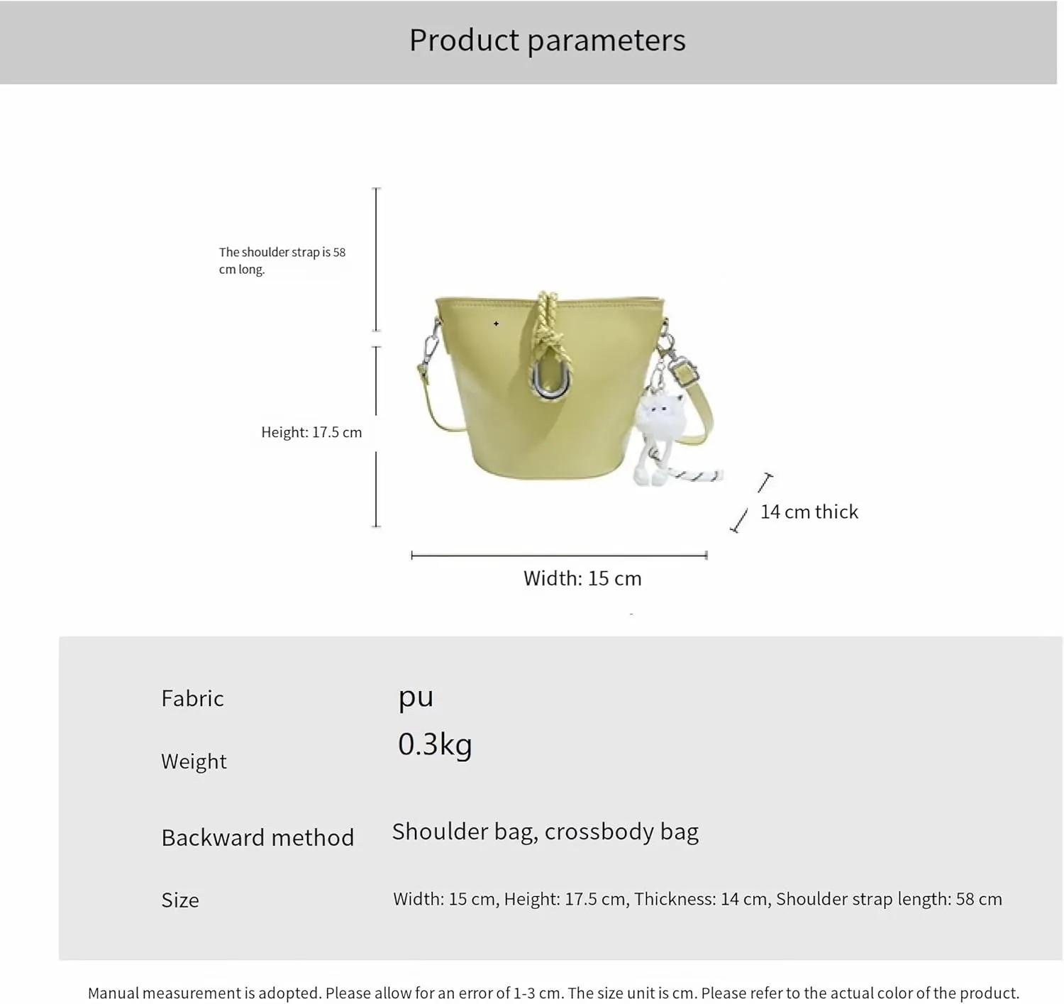 Women's Commuter Handbags Bucket Shoulder Bags Adjustable Crossbody Bag Synthetic Leather Purses