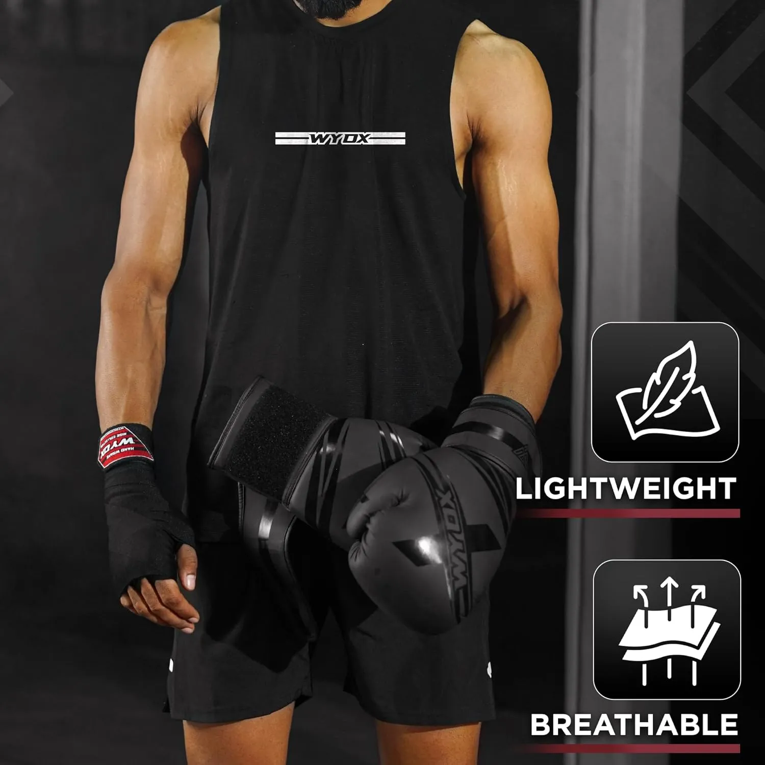 WYOX Boxing Gloves for Men & Women – 10oz 12oz 14oz 16oz Adult Training Gloves for Punching Bag, Kickboxing, MMA, Muay Thai – Sparring Gloves for Boxing Workouts & Weight Training