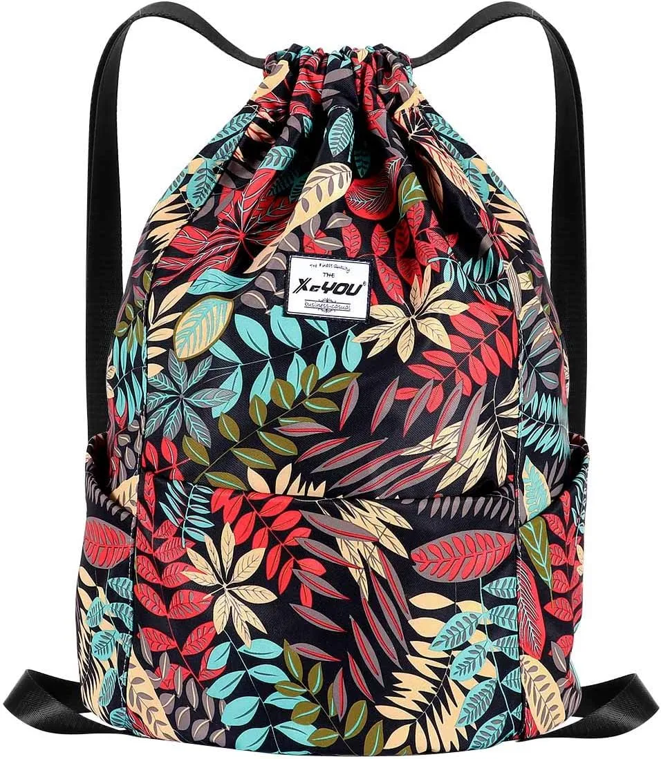 XEYOU Drawstring Sports Backpack Lightweight Gym Yoga Sackpack Shoulder Rucksack Casual Outdoor Daypack for Women and Men
