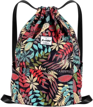 XEYOU Drawstring Sports Backpack Lightweight Gym Yoga Sackpack Shoulder Rucksack Casual Outdoor Daypack for Women and Men