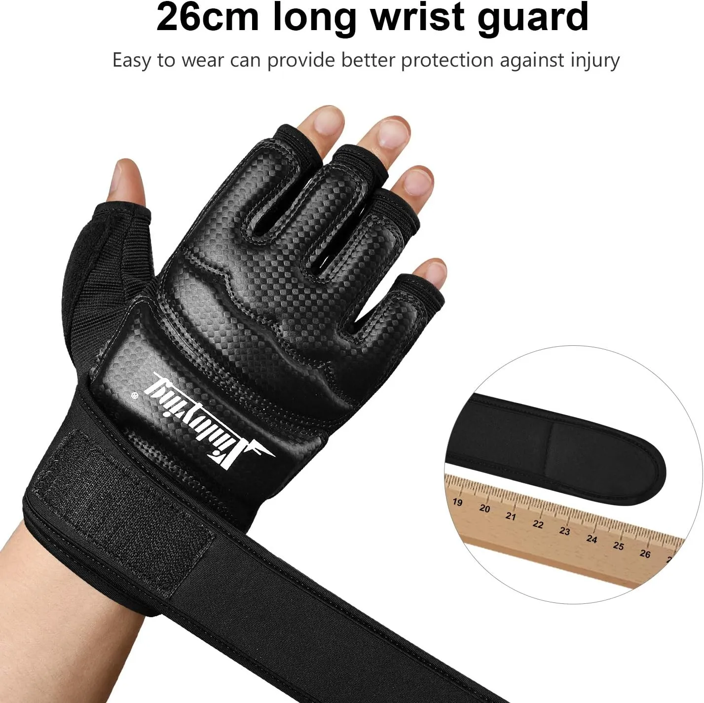 Xinluying Punch Bag Boxing Martial Arts MMA Sparring Grappling Muay Thai Taekwondo Training PU Leather Wrist Wraps Gloves