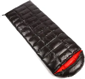 XTYPE Designs Synthetic Fill Down Outdoor Camping Sleeping Bag for Hiking Waterproof (Color : Black, Size : Small-600G)