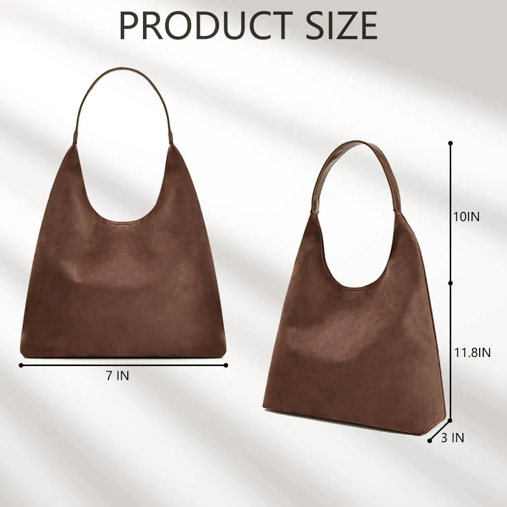 YDSIII Synthetic Suede Bag For Women,Tote Bag For women, Suede Tote Bag With Leather Shoulder Strap
